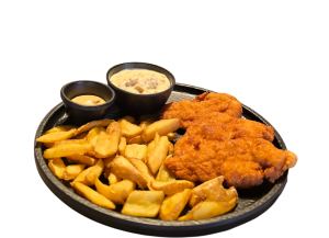 Rántott Csirkemell with Imported Fries