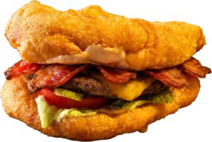 Lángos Bacon Burger