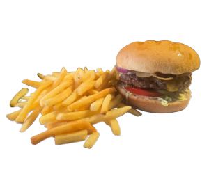 Cheeseburger + Imported Fries